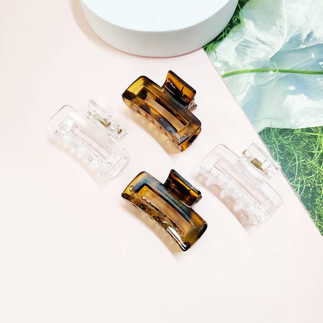 4 pcs Translucent and Matte Hair Claw Clip Set
