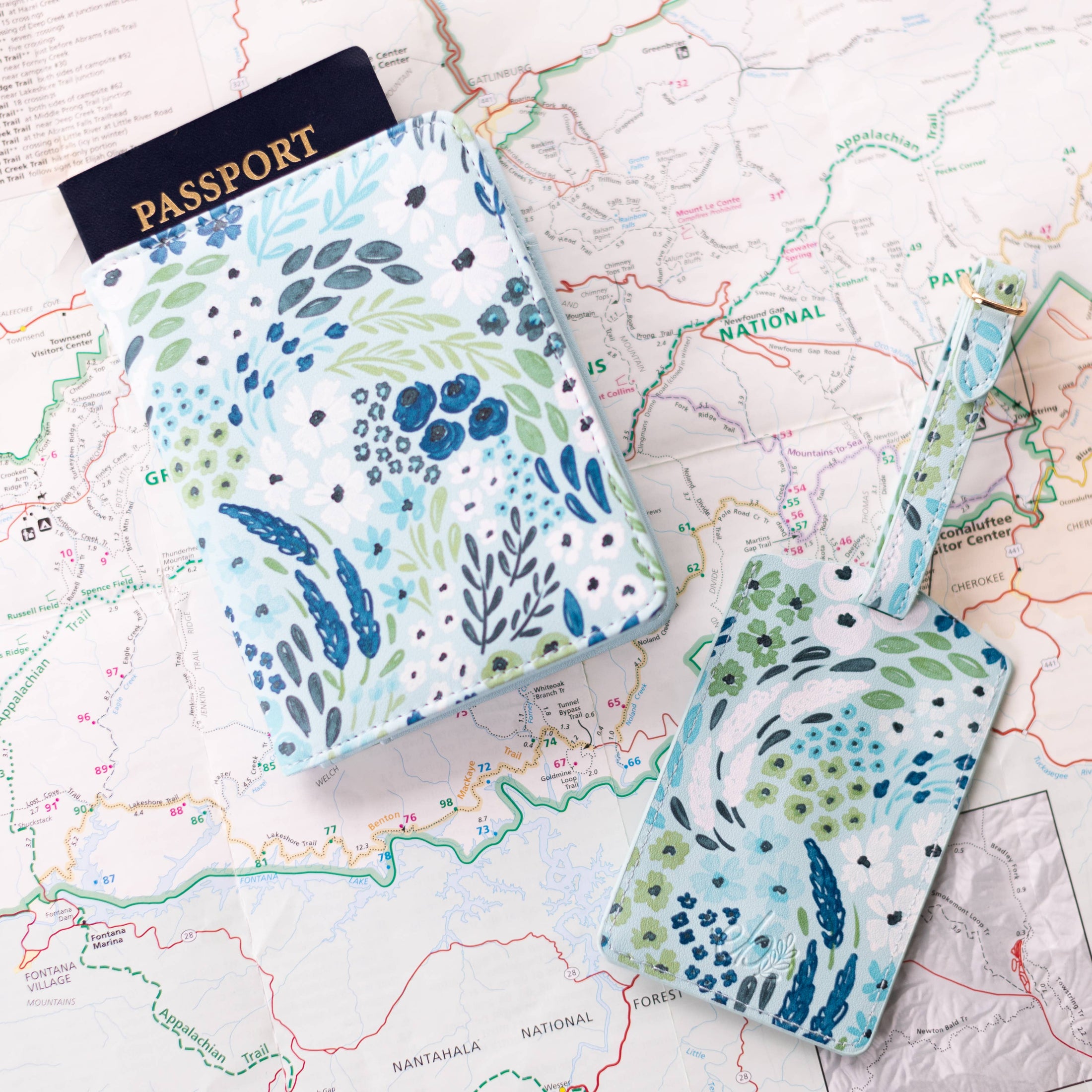 Waterfall Floral Passport Cover