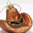 Load image into Gallery viewer, Glass Cowboy Hat Ornament
