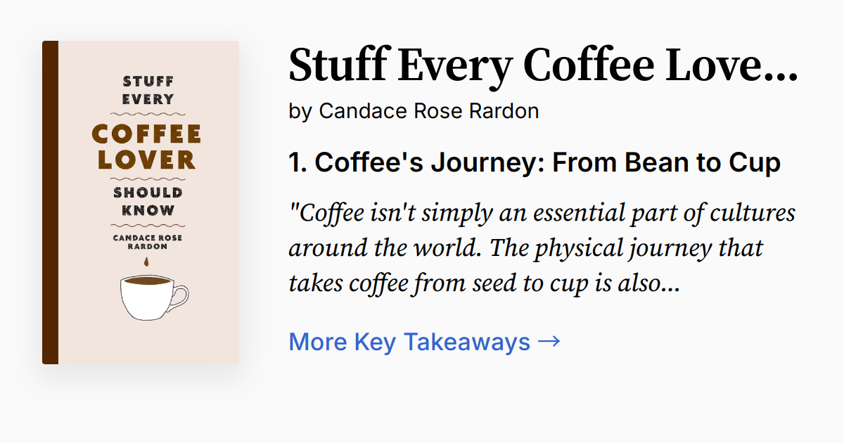 Stuff Every Coffee Lover Should Know