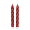 Load image into Gallery viewer, 2/Set - Burgundy Twisty Timer Tapers - 10"H
