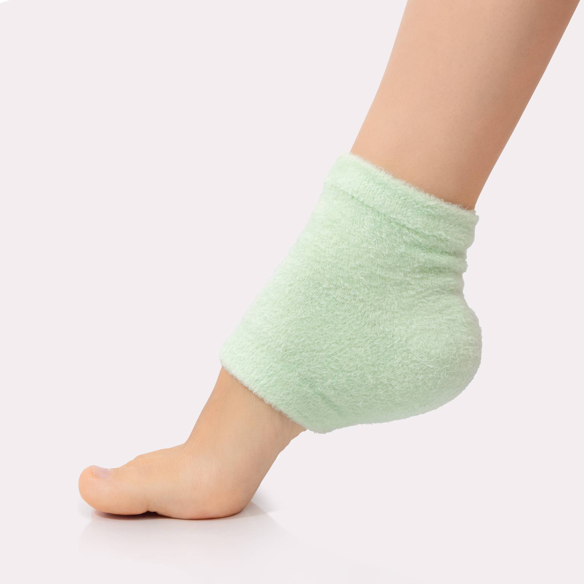 Moisturizing Heel Socks Retail - Green