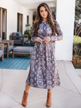 Load image into Gallery viewer, Long Sleeve Wrap Waist Ruthie Dress
