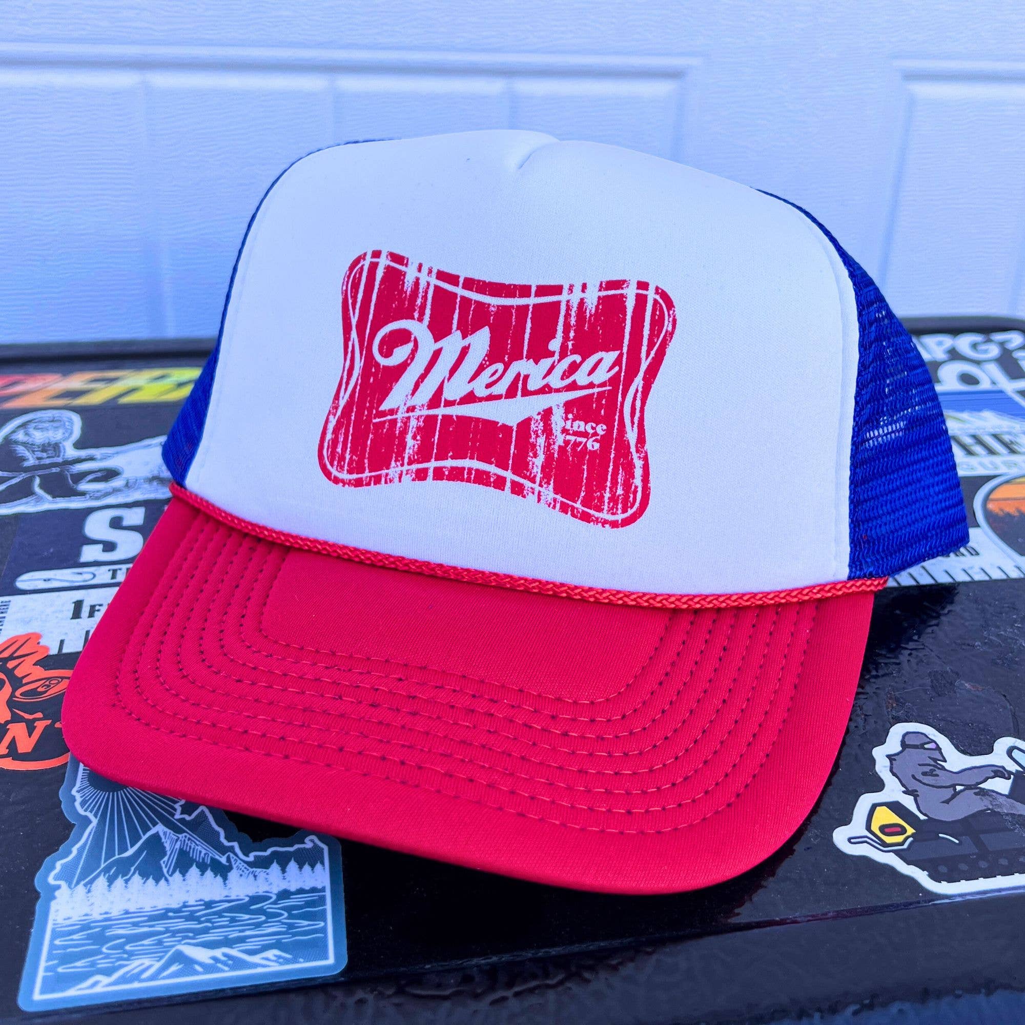 Merica Miller 4th of July Trucker Hat J4