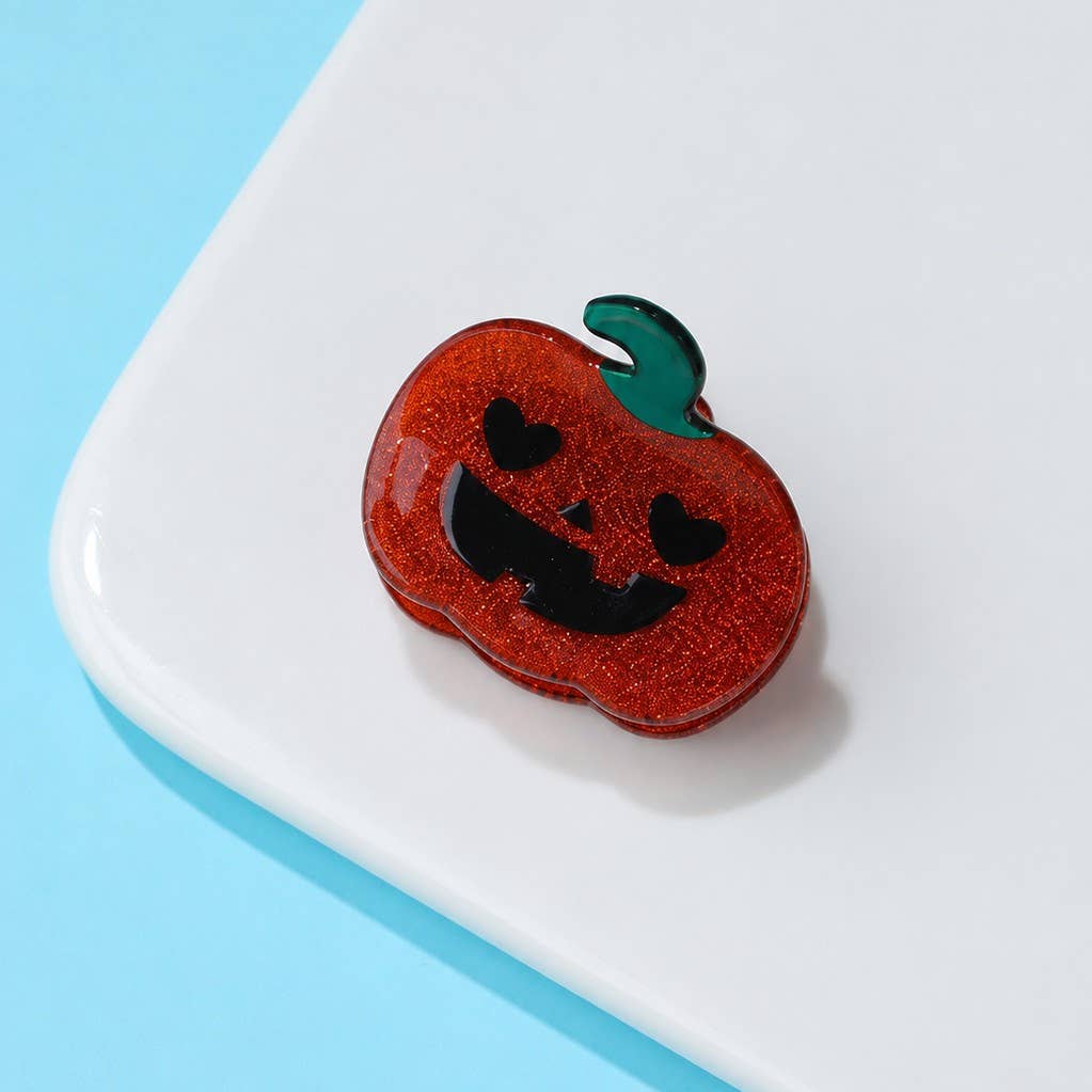 HALLOWEEN PUMPKIN GHOST SET OF 4 HAIR CLAW CLIPS |40H1143