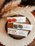 Load image into Gallery viewer, The Perfect Pumpkin Studs- Fall Polymer Clay Stud Earrings
