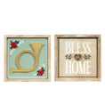 Load image into Gallery viewer, HORN/BLESS OUR HOME Christmas Décor
