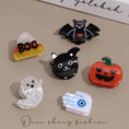 Load image into Gallery viewer, HALLOWEEN PUMPKIN GHOST SET OF 4 HAIR CLAW CLIPS |40H1143
