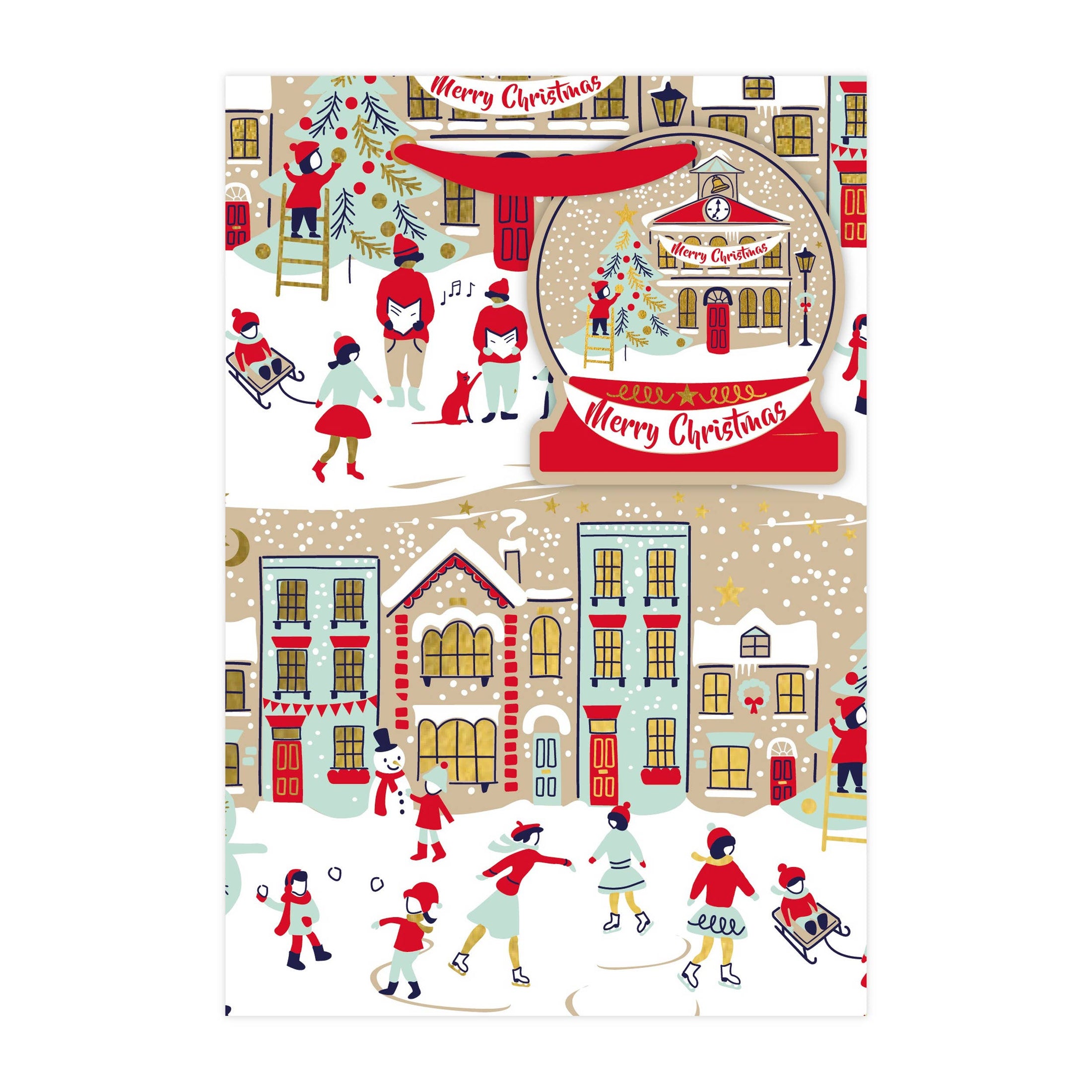 Christmas Town Medium Gift Bag