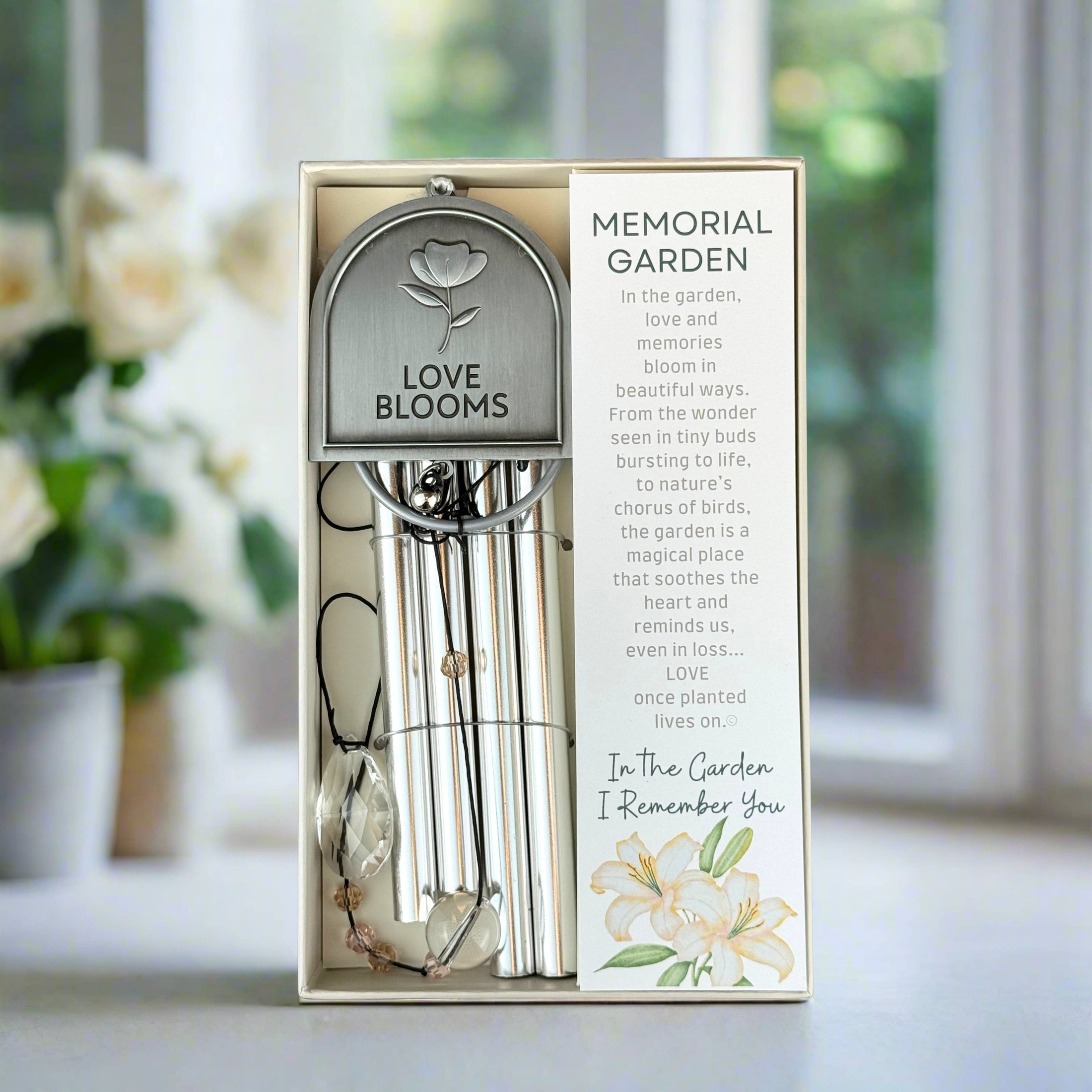 Memorial Garden: Love Blooms Sympathy Windchime - 9004