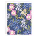 Load image into Gallery viewer, Thank You Greeting Card - Floral on Navy
