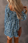 Load image into Gallery viewer, LDC Drawstring Ruched Sweetheart Neck Floral Mini Dress
