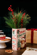 Load image into Gallery viewer, Large Book Vase, Santa is Coming to Town
