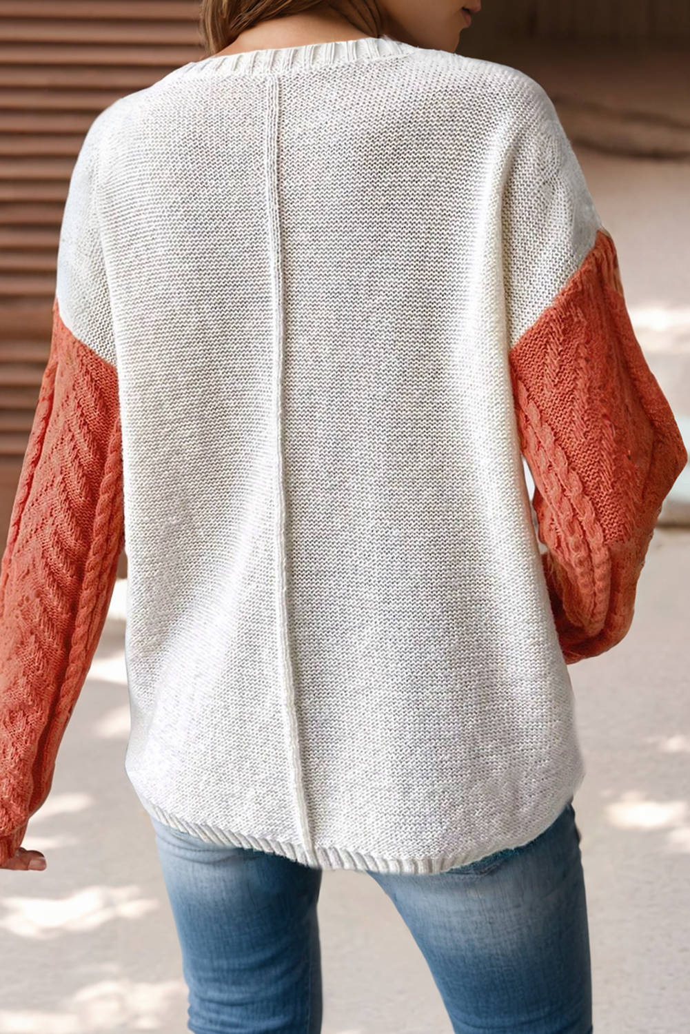 LDC Colorblock Patched Pocket Drop Shoulder Sweater