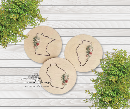 Wood Embroidery Kit - INDIANA Floral