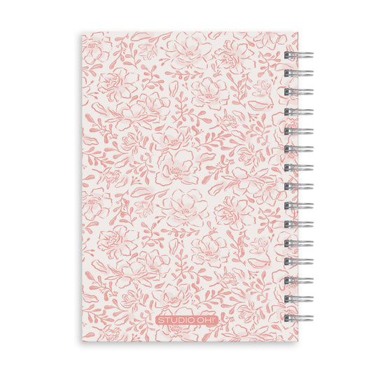 Blushing Blooms Oliver Notebook with Pen Pocket