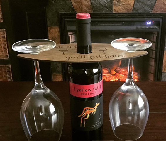 Wooden Wine Caddy | Eco Friendly Anniversary or Valentine's