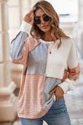 Load image into Gallery viewer, LDC Exposed Seam Colorblock Oversized Knit Top
