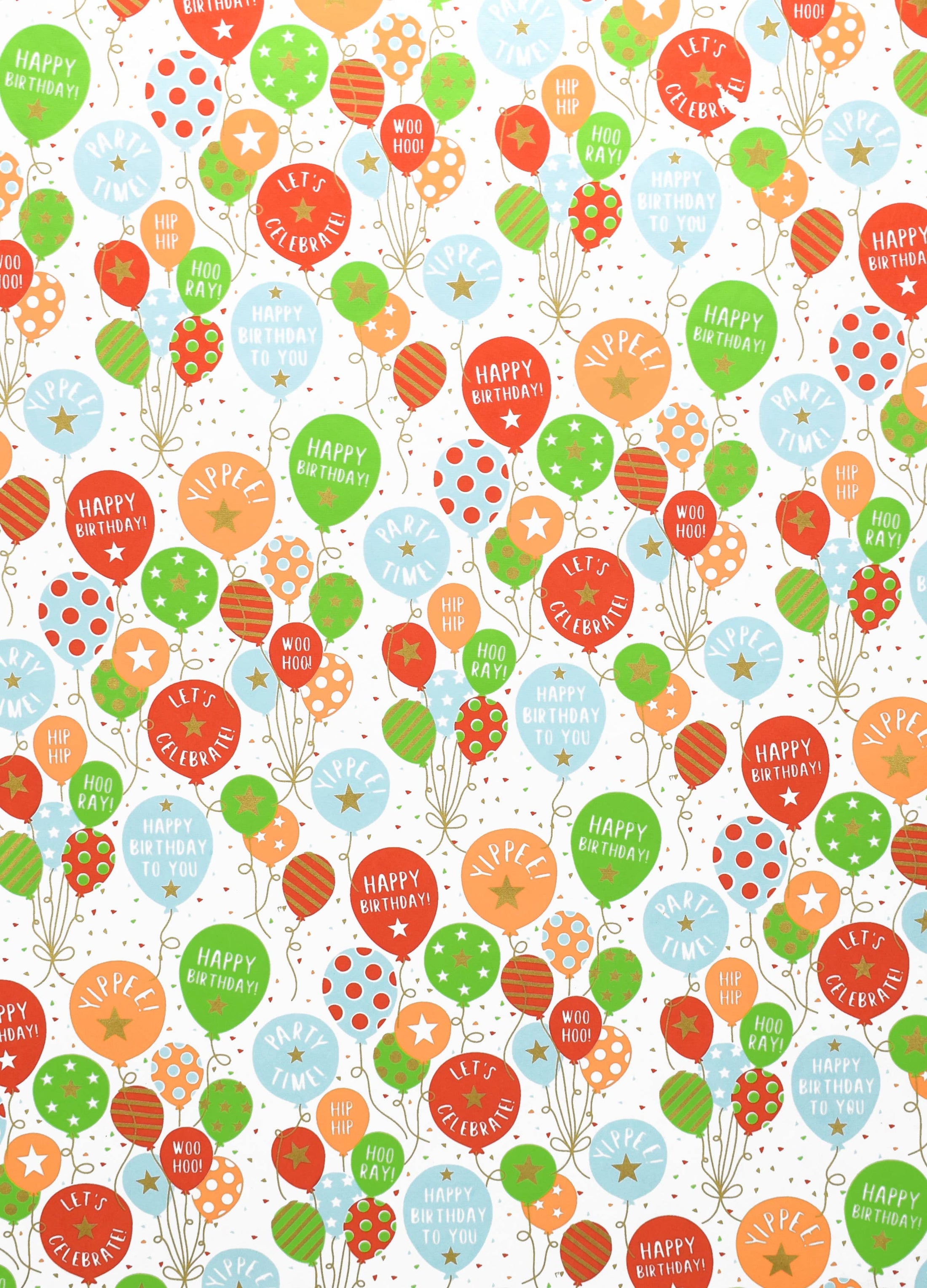 Birthday Balloon Roll Wrapping Paper