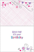 Load image into Gallery viewer, Birthday Greeting Card - Kids - Pink Birthday Banners
