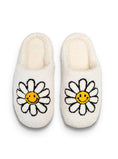 Load image into Gallery viewer, Indoor / Outdoor Slippers - Smiling Daisies - White
