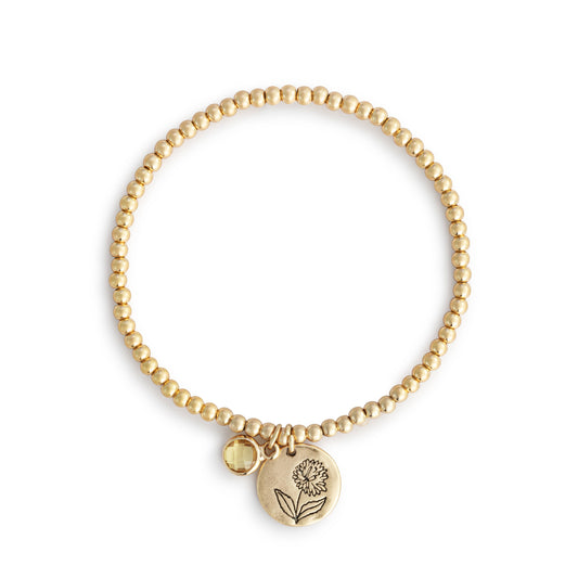 Birthstone Charm Bracelet - November