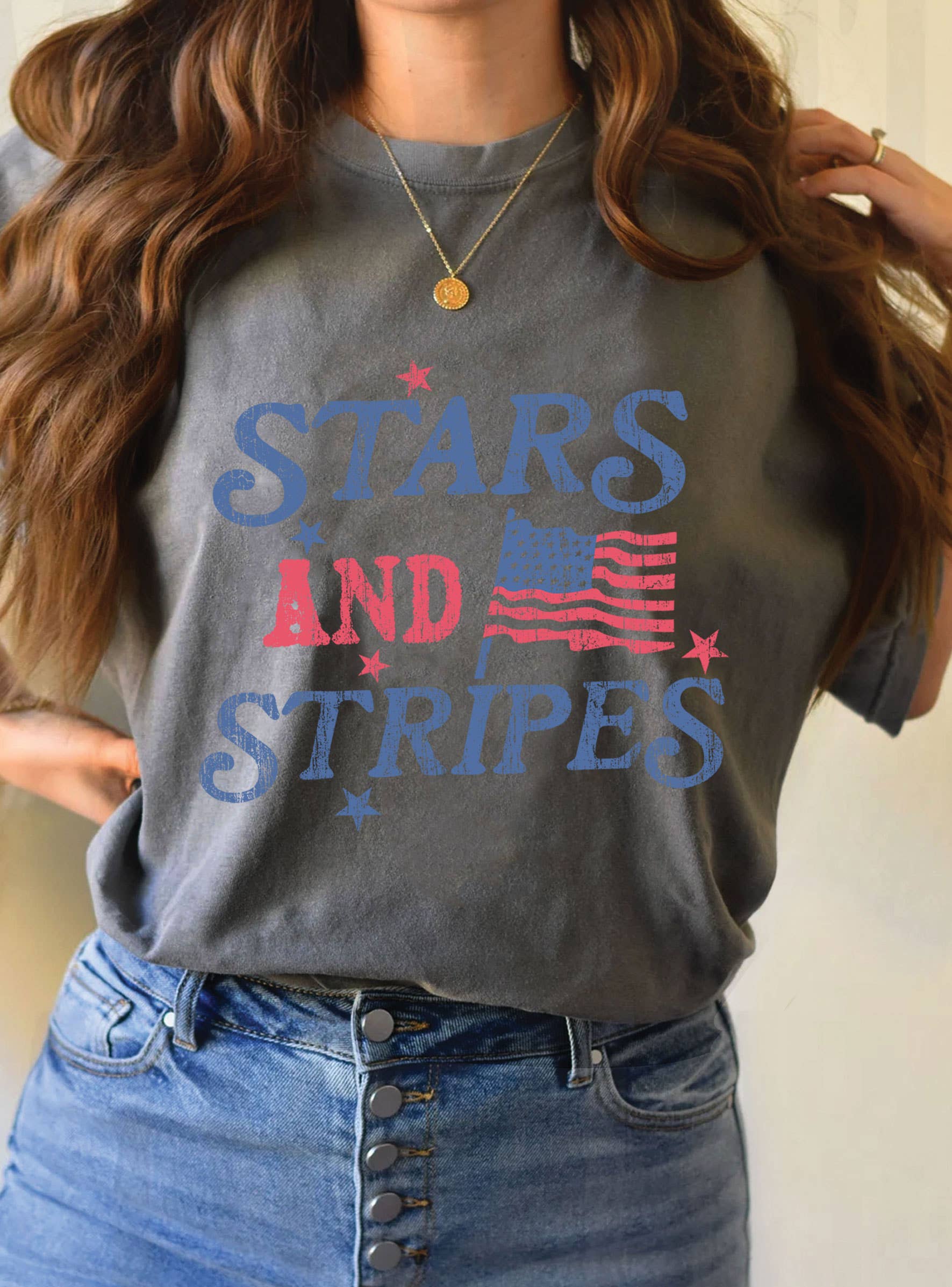 STARS AND STRIPES AMERICA FLAG GRAPHIC TSHIRTS