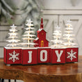 Load image into Gallery viewer, Light Up Frosted Winter Forest & Church on Joy Blocks

