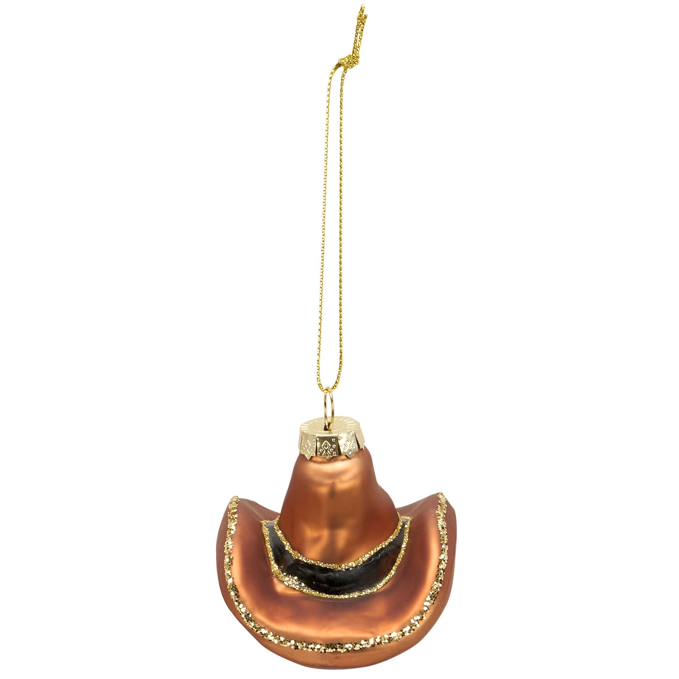 Glass Cowboy Hat Ornament