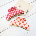 Load image into Gallery viewer, Valentines Day Heart Pattern Hair Claw Clip
