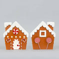 Load image into Gallery viewer, Chunky wood GINGERBREAD HOUSE Christmas Decor
