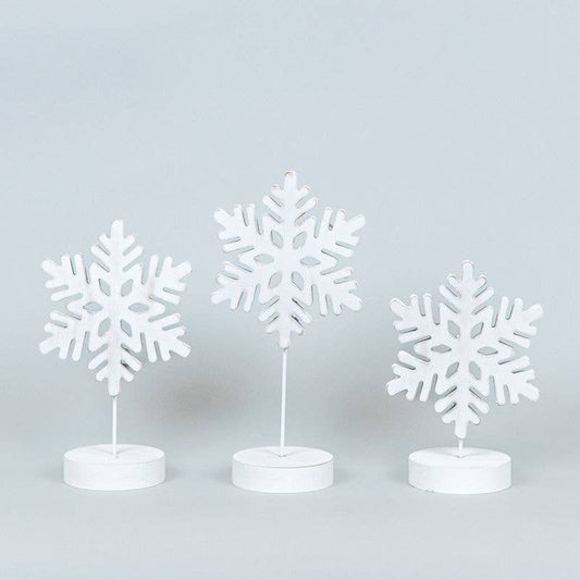 9", 10", 12" wood SNOWFLAKES CHRISTMAS Decor