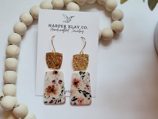 The Chic Floral Set- Fall Polymer Clay Earrings