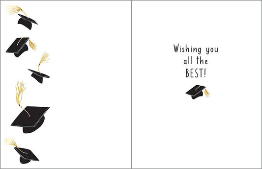 Graduation Greeting Card - Floating Grad Hats