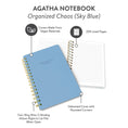 Load image into Gallery viewer, Organized Chaos (Sky Blue) Agatha Notebook
