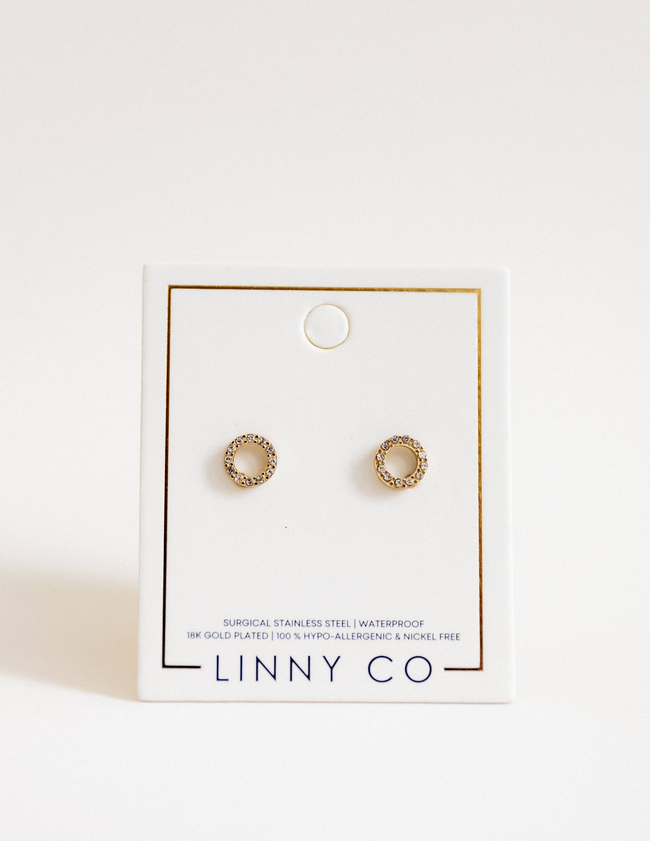 Screwback Stud Earrings - Lainey - Gold