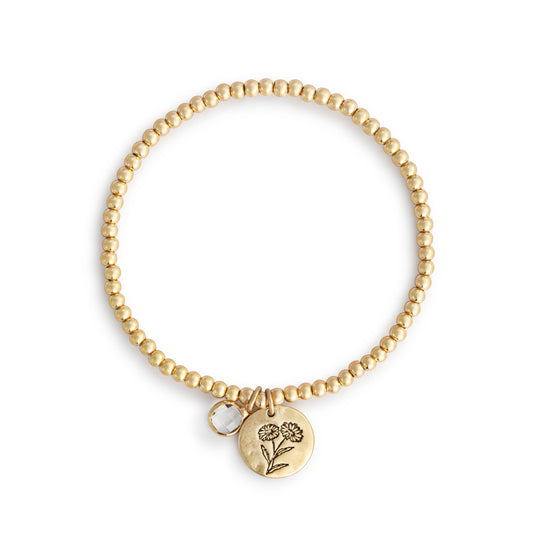Birthstone Charm Bracelet - April