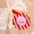 Load image into Gallery viewer, Scalloped Round Picture Frame Ornament-Peppermint Stripes
