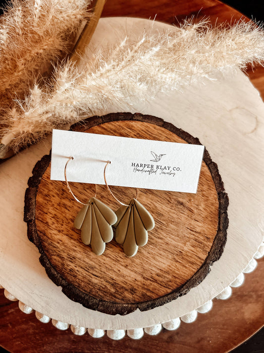 The Jill Set- Polymer Clay Hoop Earrings