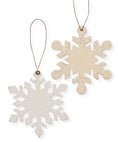 Load image into Gallery viewer, Wood Snowflake Christmas Ornament, 2 Assorted
