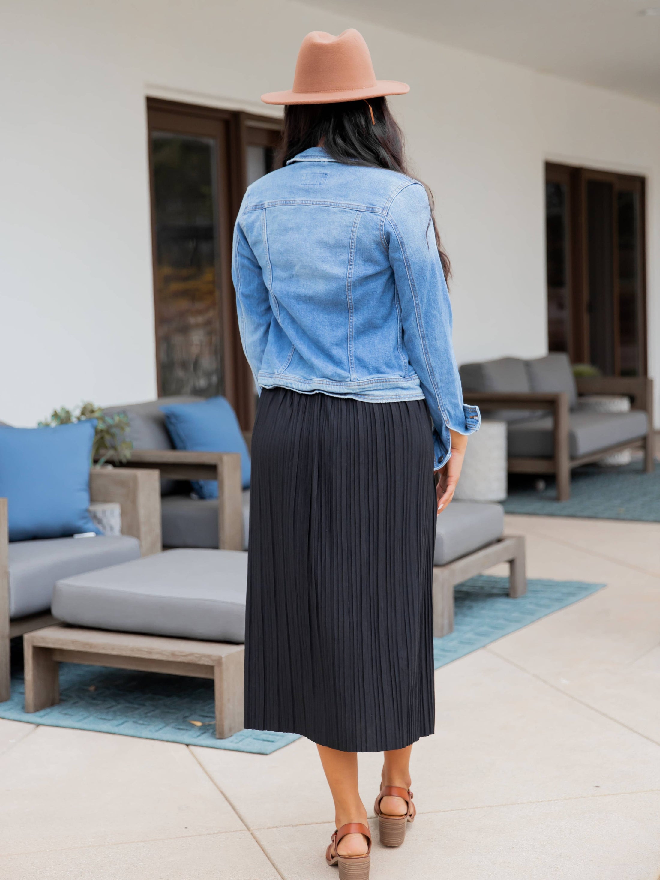The Reed Pleated Midi Skirt
