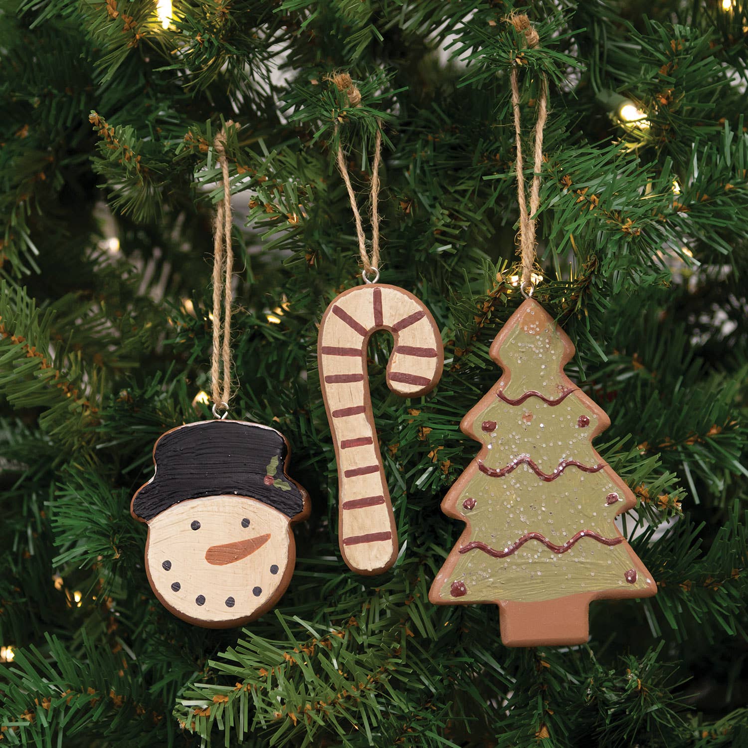 3/Set, Wooden Christmas Cookie Ornaments