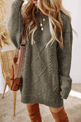 Load image into Gallery viewer, LDC Cable Knit Drop Shoulder Loose Fit Sweater Dress

