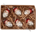Load image into Gallery viewer, Glass Santa Ornament Set
