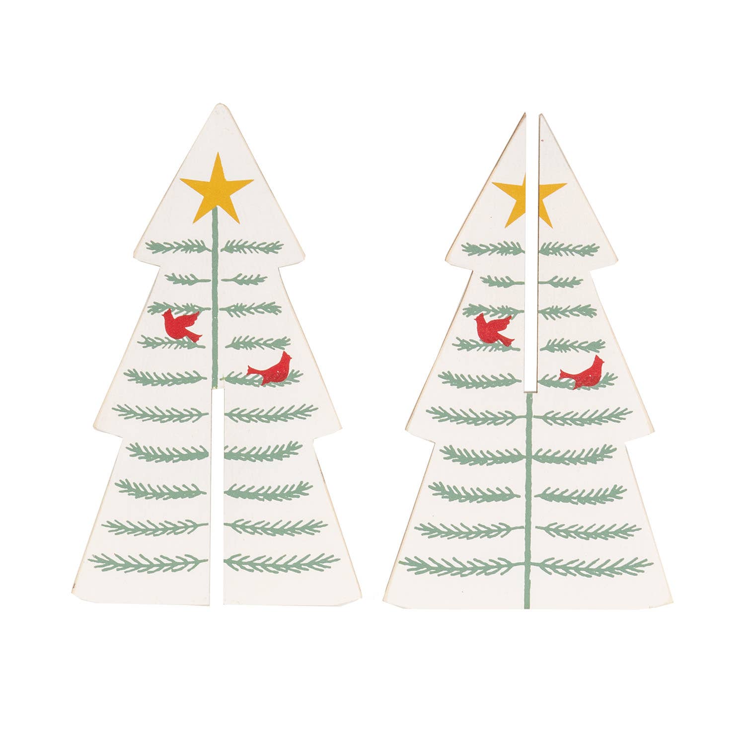 3/Set - Wooden Dimensional Yuletide Christmas Tree Sitters