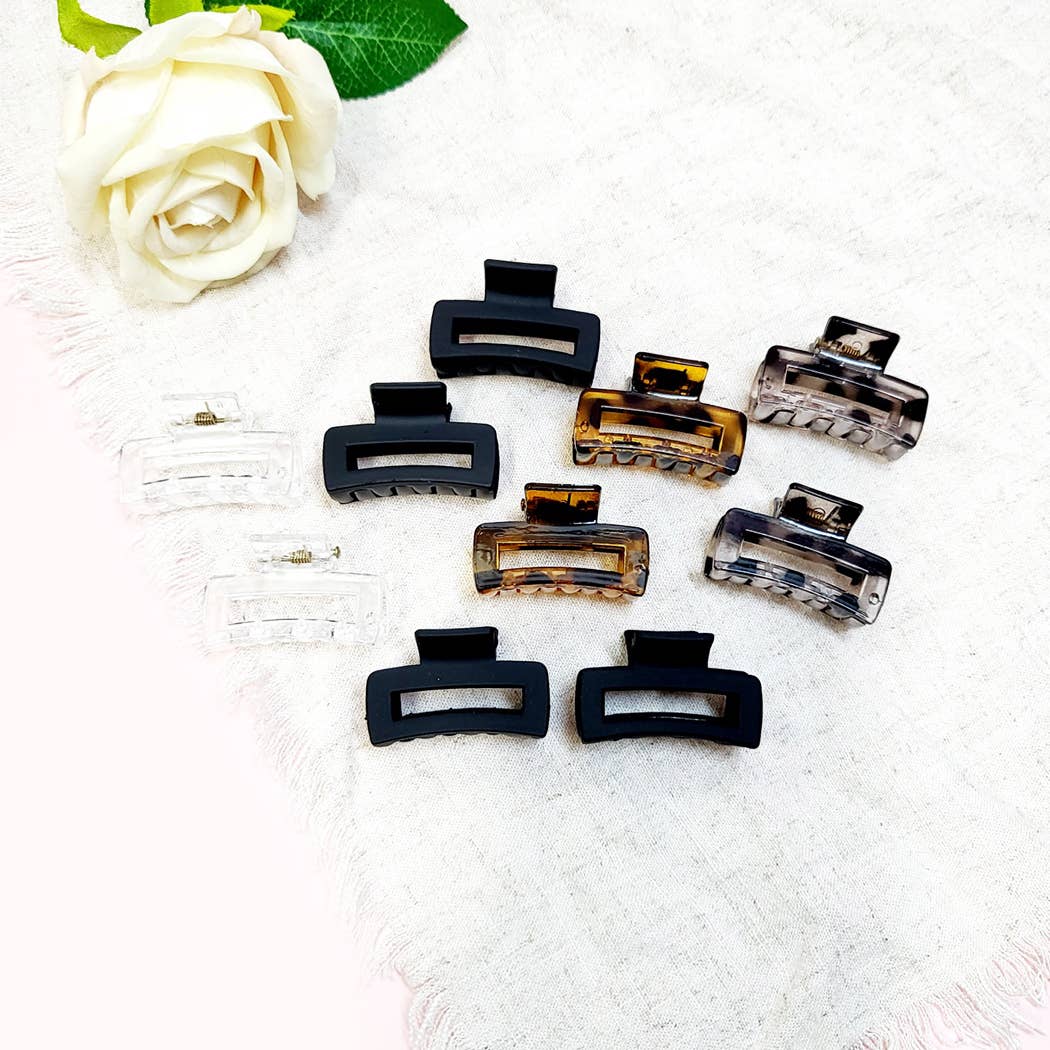 4 pcs Translucent and Matte Hair Claw Clip Set