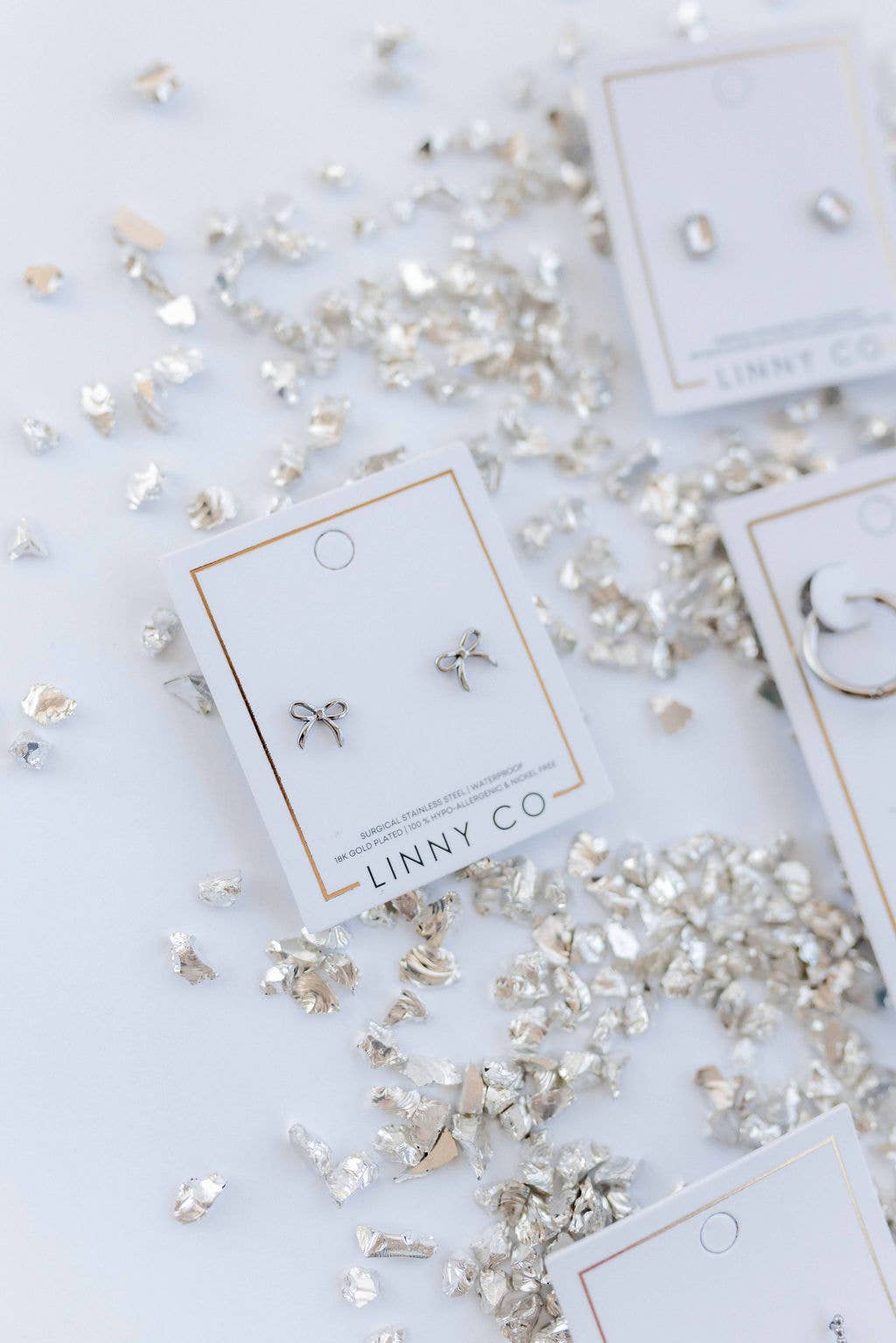 Screwback Stud Earrings - Sadie - Silver