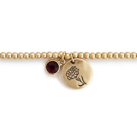 Birthstone Charm Bracelet - January