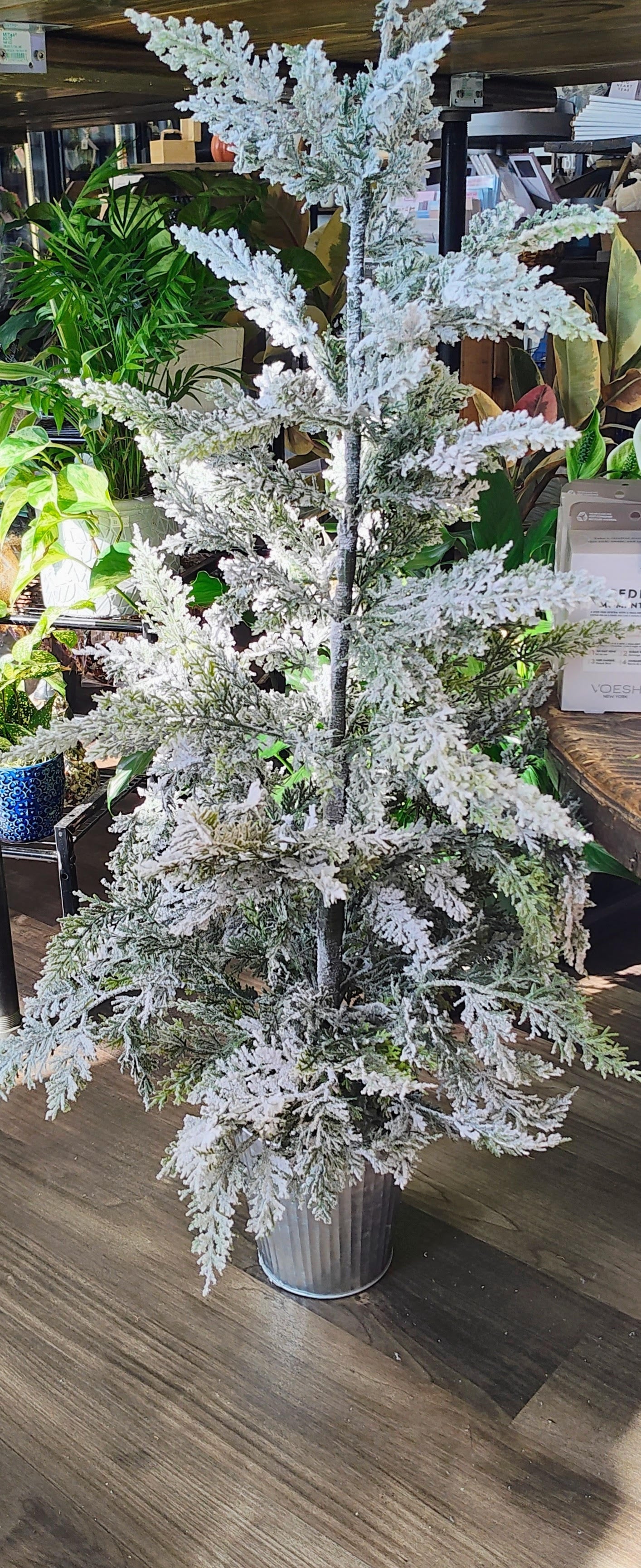 Flocked and Glittered Tree