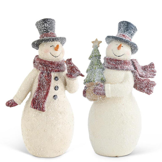Glittered Vintage Snowman - Sold Separately